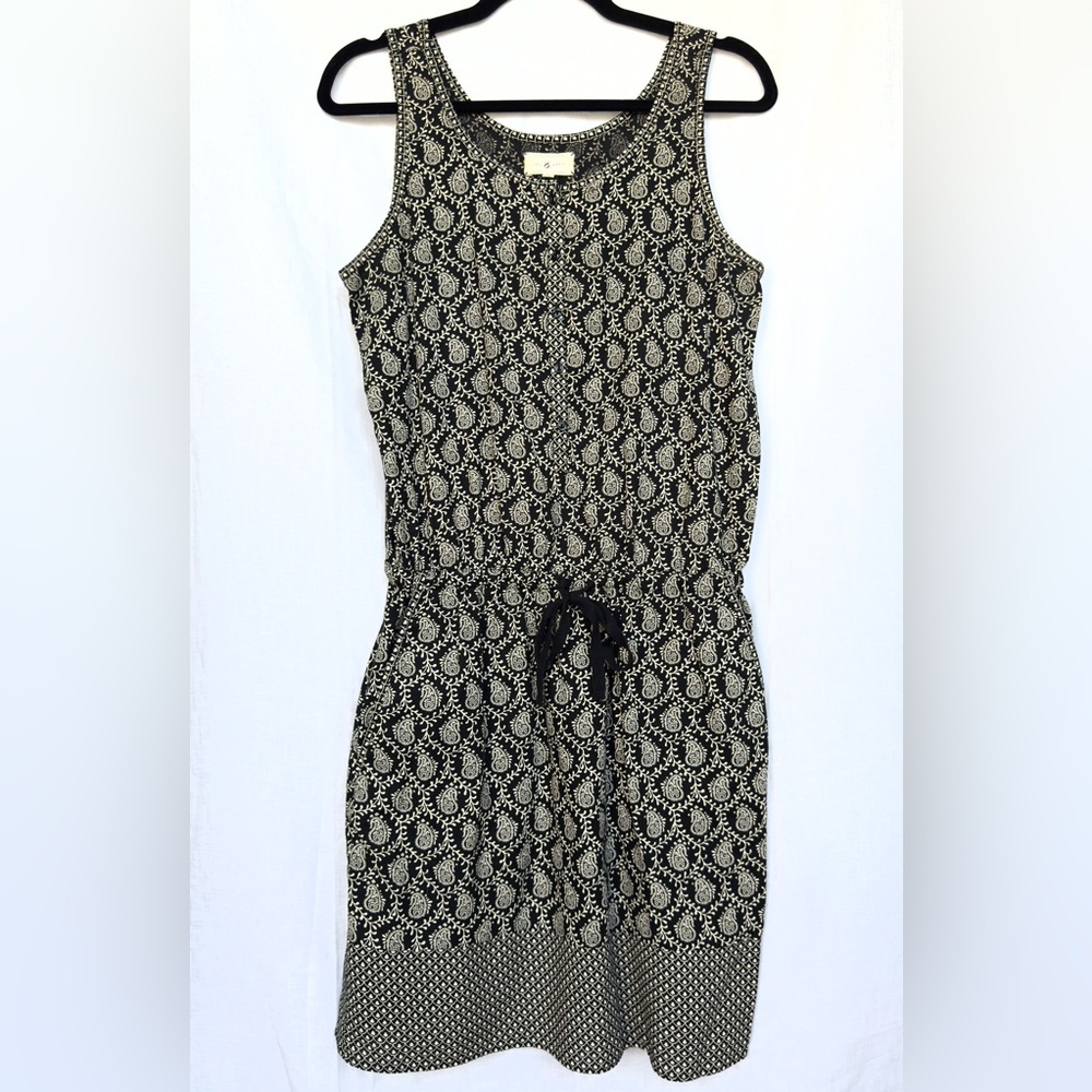 Lou & Grey, an Ann Taylor brand, Tie-Waist, 1/2 Button Mini Dress w/Pockets Sz S